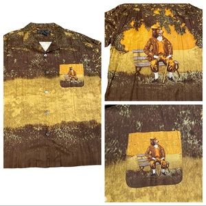 Guy Buffet 100% Silk Shirt Dapper  Fox